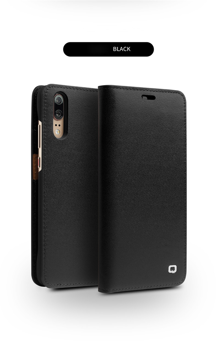 Case Huawei P20 / Pre-order * QIALINO คลาสสิก หนังวัวแท้ Wallet *