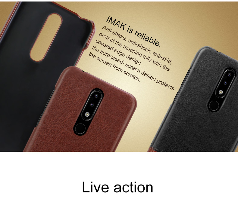 Case Nokia 6.1 Plus / Pre-order * IMAK Ruiyi เคสผิว PC รูปลักษณ์เรียบง่าย แต่คลาสสิก *