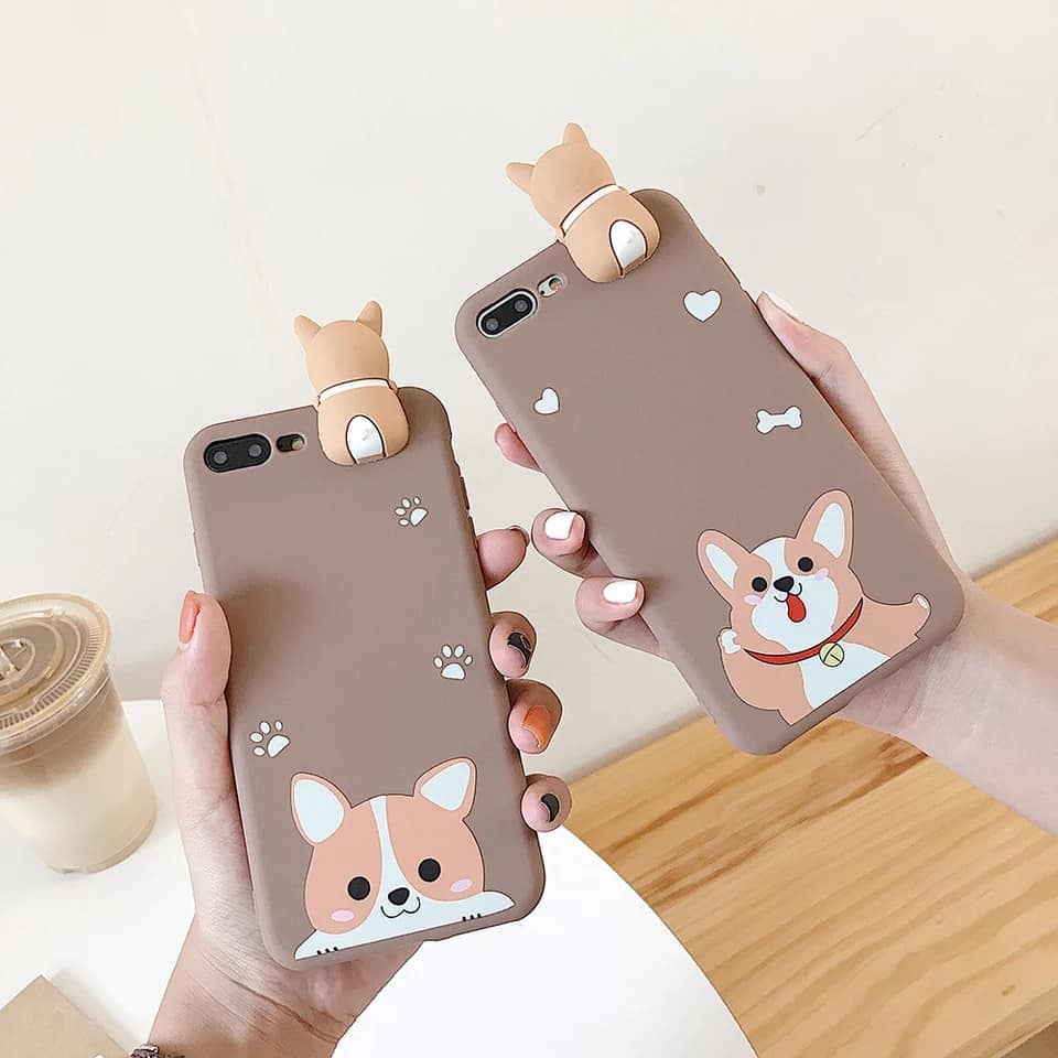 Case OPPO F11 / Pre-order * เคสตุ๊กตา 3 มิติสไตล์น่ารักคอร์กี้สุนัขซิลิโคนซอฟท์