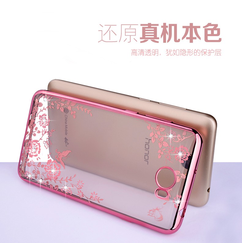 Case Huawei Y5ii / Pre-order * เคสหรูหราเทคนิคการชุบทอง TPU ซิลิโคนอ่อนนุ่ม *