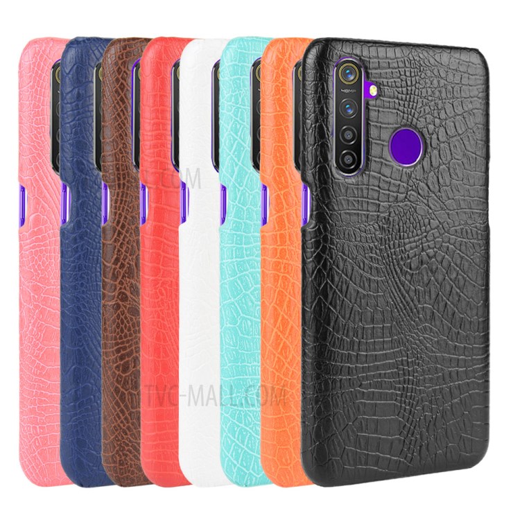 Case Realme 5 / Pre-Order * เคสผิวหนังจระเข้ เรียบง่าย แต่ดูคลาสสิค พีซีปกแข็งกับเนื้อจระเข้หนัง PU เคลือบ *