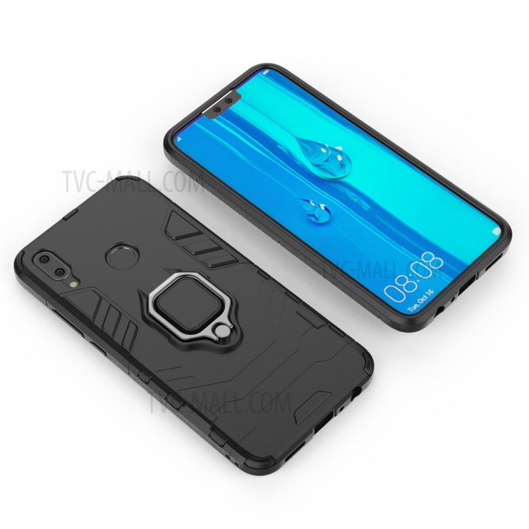 Case Huawei Y9 2019 / Pre-orde * เคส PC + TPU ไฮบริด แหวนนิ้ว + ขา *