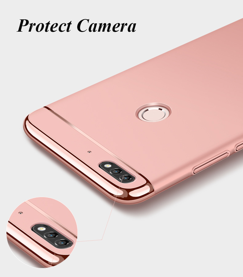 Case Huawei Y7 Pro 2018 / Pre-order * 3-in-1 คุ้มครอง วัสดุโพลีคาร์บอเนตพรีเมี่ยม *