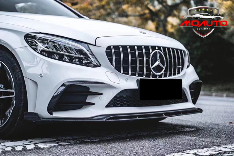ลิ้นหน้าเพียวคาร์บอนแท้สำหรับ C Coupe W205 AMG 2019-2022 ( Facelift )