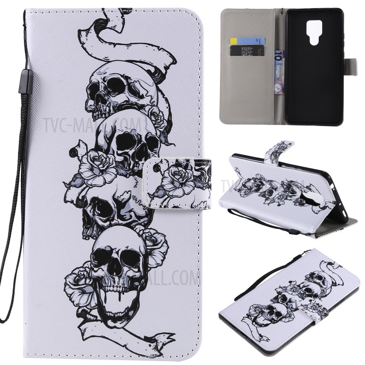 Case Huawei Mate 20 X / Pre-order * เคสกระเป๋าสตางค์ ประดับลวดลายพร้อมขาตั้ง + สายคล้องมือ *