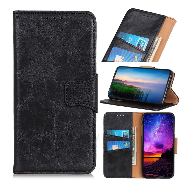 Case OPPO Reno4 5G / Pre-Order * เคสโทรศัพท์หนัง PU Crazy Horse Wallet การออกแบบกระเป๋าสตางค์เหมาะกับบัตรและเงินสด *
