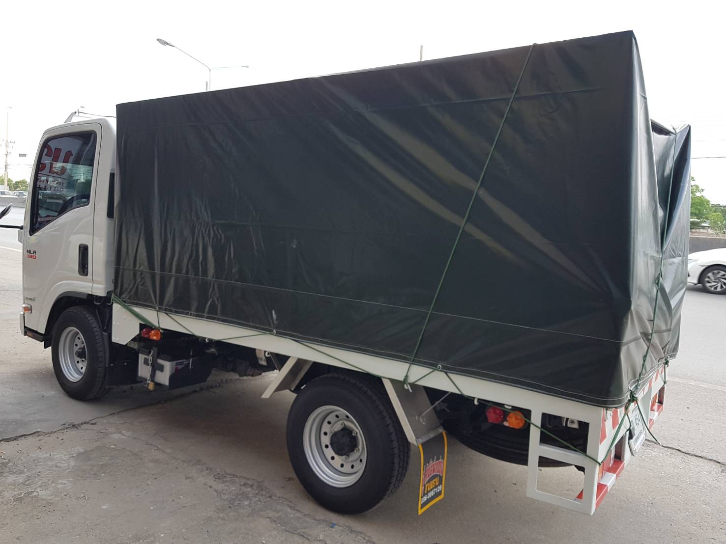 ผ้าใบคลุมรถบรรทุก ขนาด 5m x 6m ผ้าใบคลุมรถสิบล้อ ผ้าใบคลุมรถหกล้อ ผ้าใบรถพ่วง ผ้าใบรถเทเลอร์ ผ้าใบคลุมคอกกระบะ ผ้าใบคูนิล่อน ผ้าใบคลุมรถพ่วง 18 ล้อ