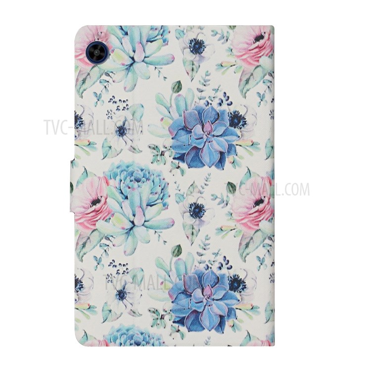 Case Huawei MatePad T8' / Pre-Order * เคสหนังรูปแบบการพิมพ์บัตรดอกไม้ที่วางขาตั้ง *