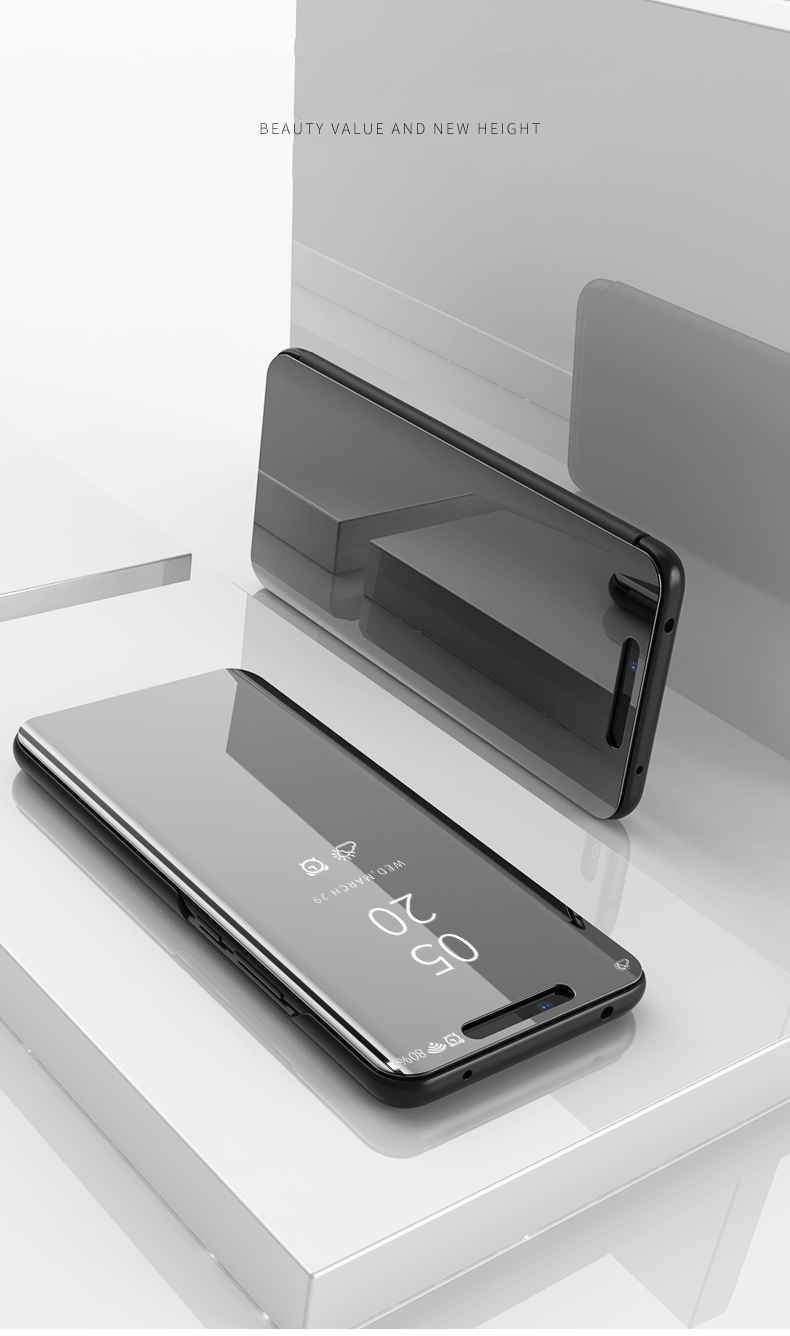 Case Huawei Mate 20 / Pre-order * เคสหน้าต่าง โปร่งแสงเพื่อความสะดวกในการรับชมข้อมูล พื้นผิวกระจกเงาสามารถใช้เป็นกระจก *