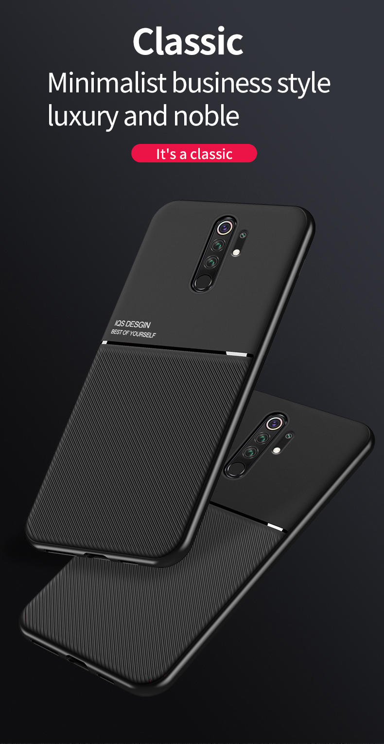 Case Xiaomi Redmi Note 8 Pro / Pre-Order * เคสสไตล์ธุรกิจที่เรียบง่ายหนังปกโทรศัพท์เคลือบ TPU *