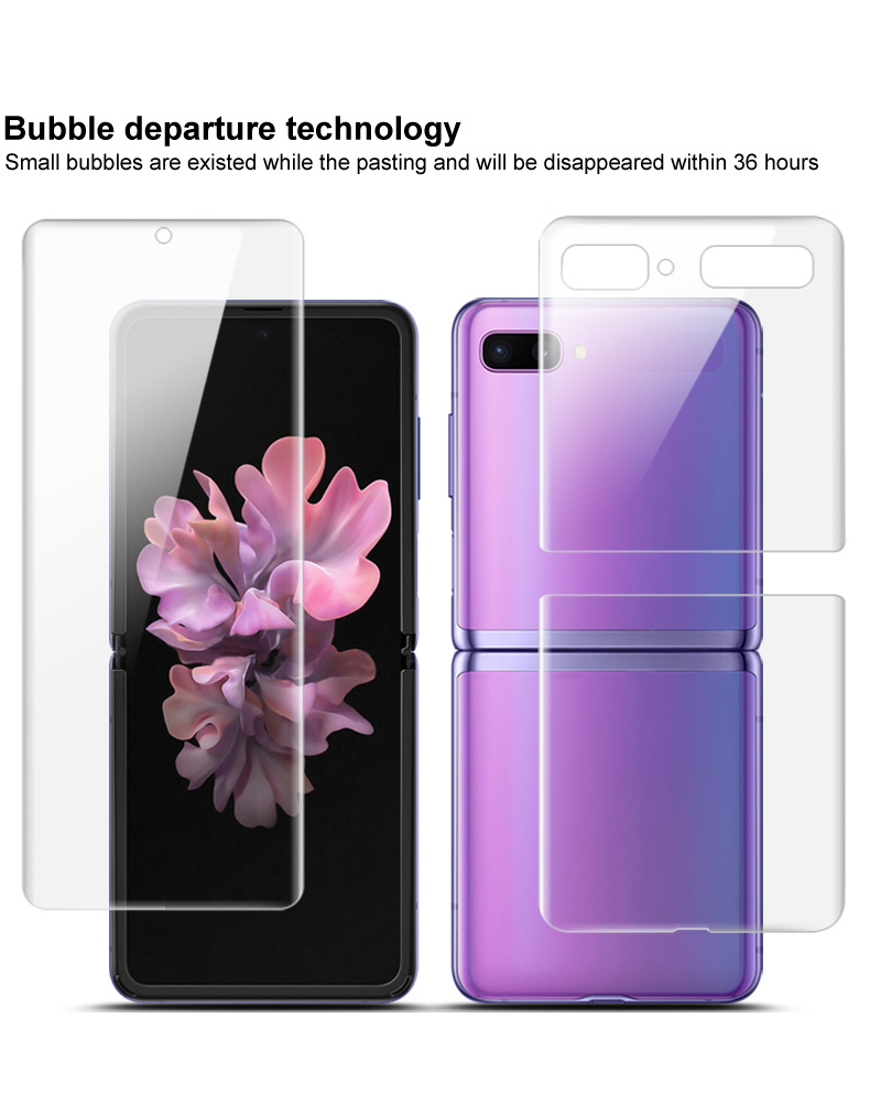 ฟิล์มกันรอย Samsung Galaxy Z Flip / Z Flip 5G # Pre-Order * IMAK Soft Clear Hydrogel Film III Full Coverage Screen Film + Back Film *
