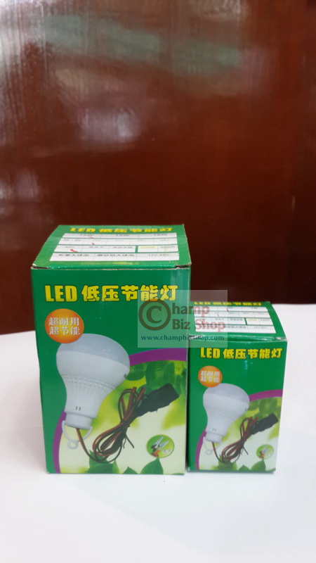 หลอดไฟ LED E27 DC12V 12W สีขาว