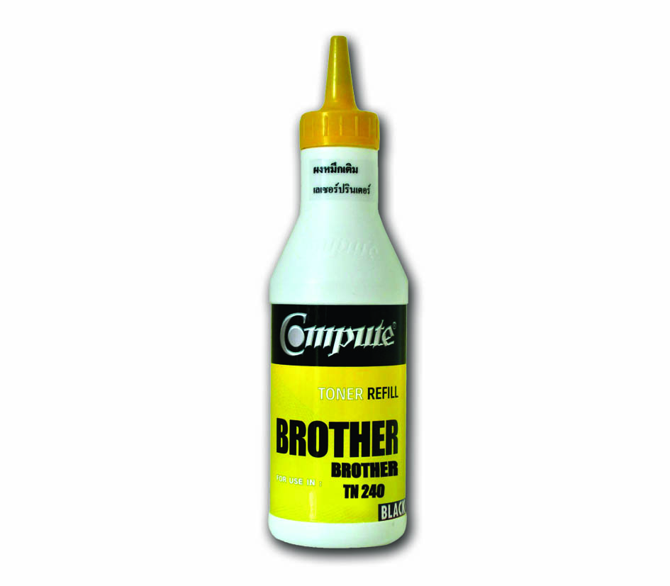 ผงหมึกเติม BROTHER TN-240,340 สีดำ คอมพิวท์ Refill Toner (Black)