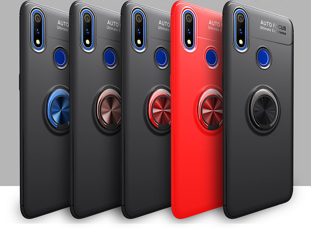 Case Realme 3 Pro / Pre-Order * เคส TPU ขาตั้งแหวนนิ้ว (แผ่นแม่เหล็กโลหะในตัว) *