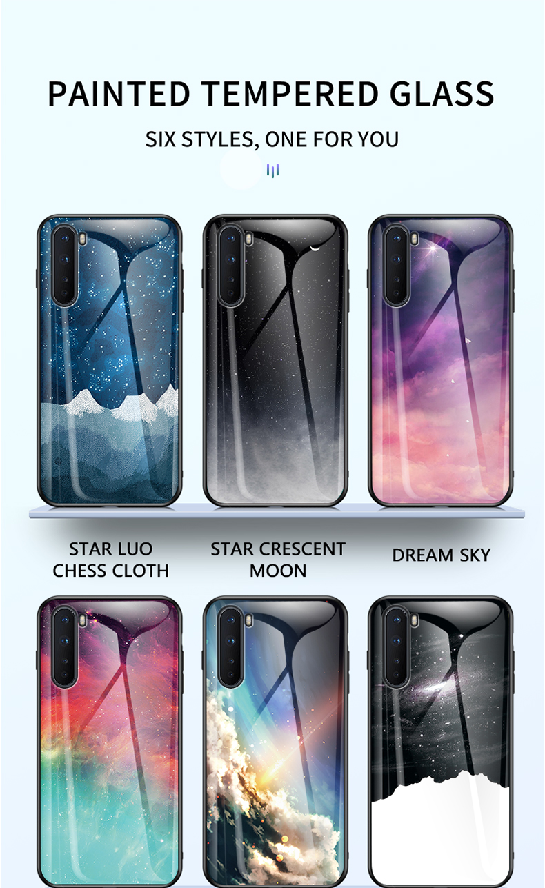 Case OnePlus Nord 5G / Pre-order * เคสปกหลังกระจกเทมเปอร์ Starry Sky + PC + TPU Hybrid Cover *