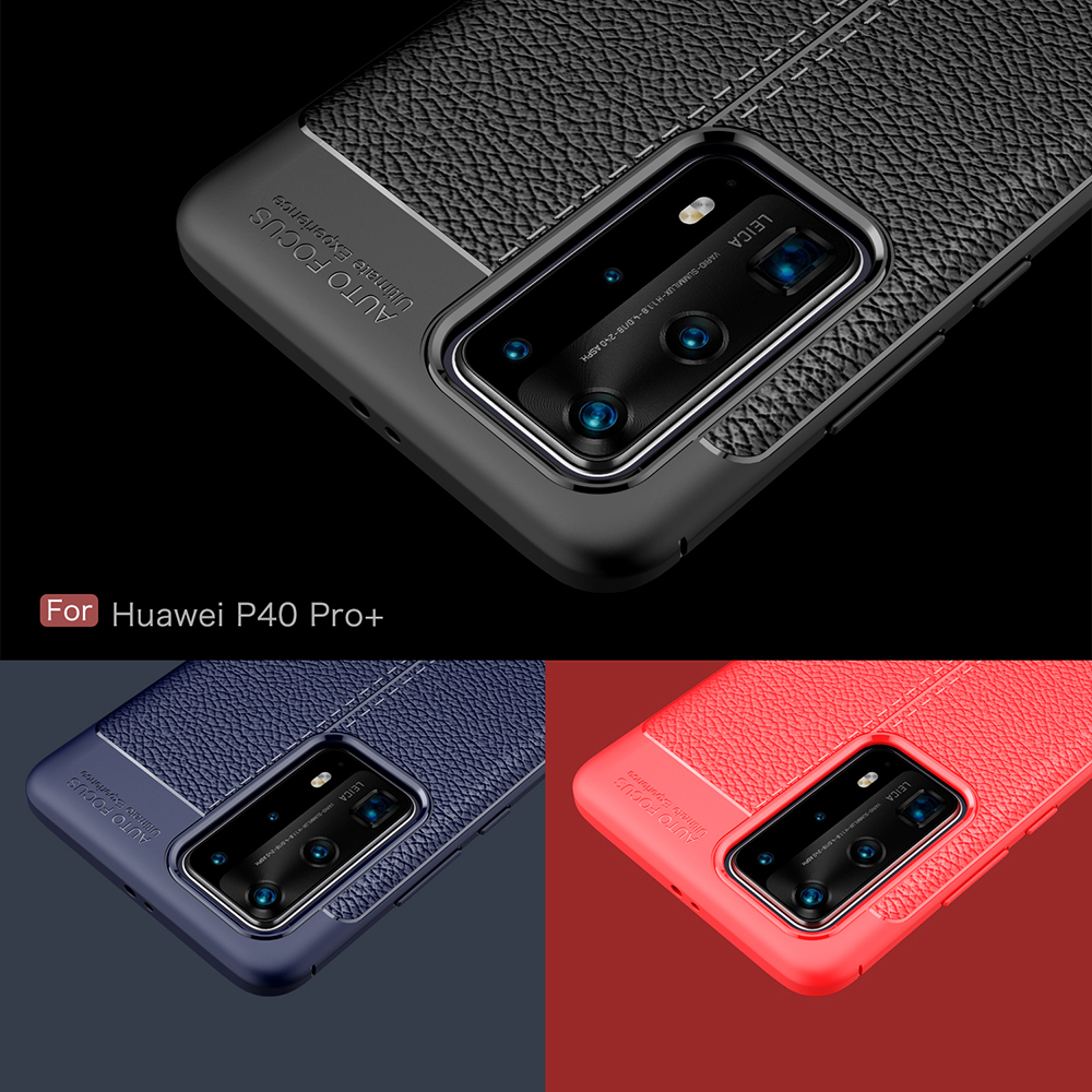 Case Huawei P40 Pro+ / Pre-order * เคส Litchi Texture TPU Shell พื้นผิวลิ้นจี่ *