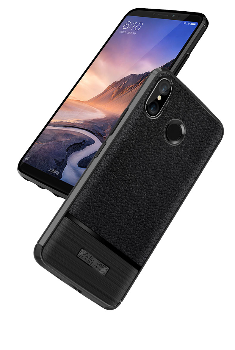 Case Xiaomi Mi Max 3 / Pre-Order * พื้นผิวลิ้นจี่และแปรงพื้นผิวป้องกันการลื่นและป้องกันลายนิ้วมือ *