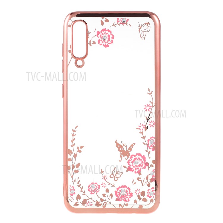 Case Samsung Galaxy A50/A50s/A30s / Pre-order * เคส Rhinestone แบบ Electroplated การออกแบบดอกไม้และผีเสื้อที่สง่างาม *