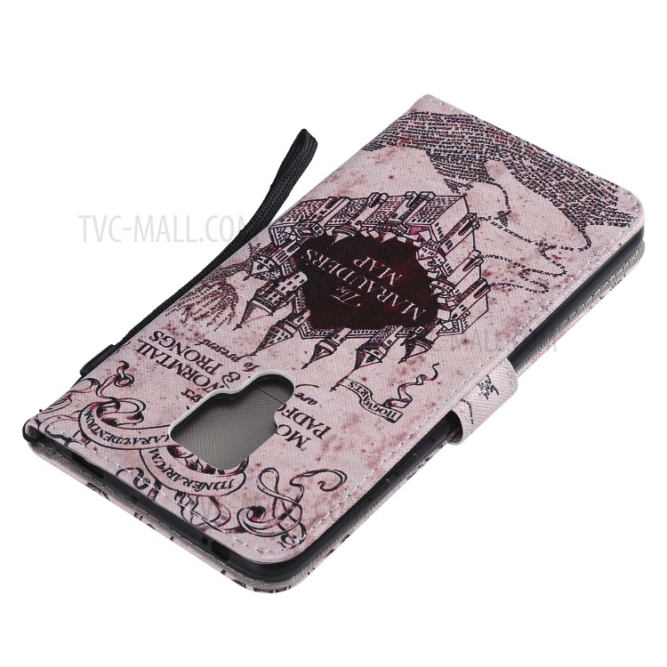 Case Huawei Mate 20 X / Pre-order * เคสกระเป๋าสตางค์ ประดับลวดลายพร้อมขาตั้ง + สายคล้องมือ *