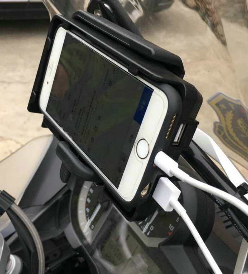 ที่ยึึดโทรศัพท์สำหรับใช้ร่วมกับแป้นยึด GPS สำหรับ มอเตอร์ไซค์ BMW GS