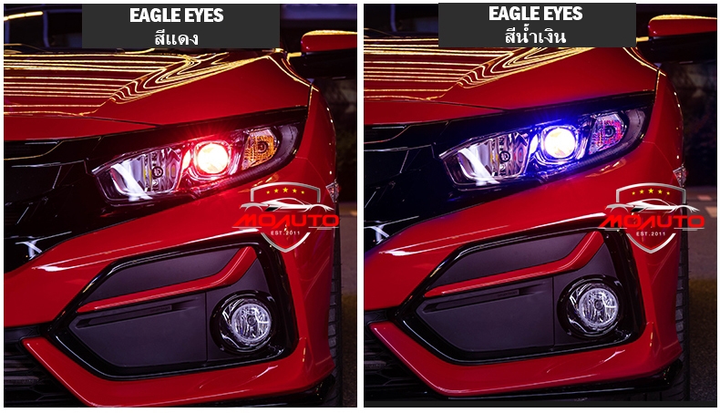 หลอดไฟหน้า LED (ไฟต่ำ) พร้อมไฟ EAGLE EYE CIVIC FC 2016-2021