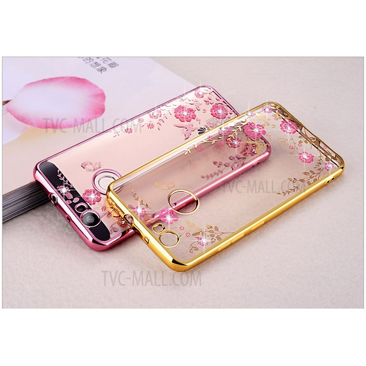 Case Huawei Nova / Pre-order * เคสดอกไม้ผีเสื้อ Rhinestone ที่หรูหรา *