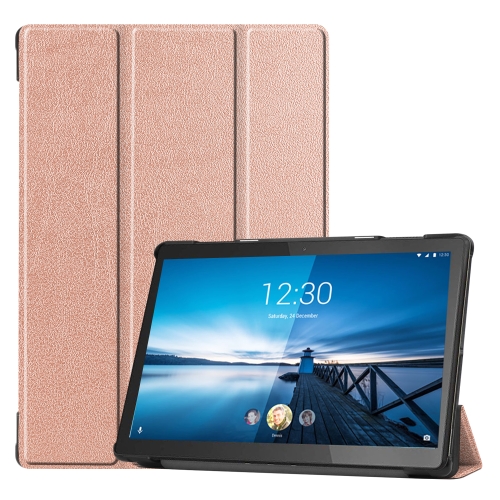 Case Lenovo Tab M10 REL # Pre-Order * เคสหนังพลิกแนวนอนสีเพียว Custer Pattern พร้อมที่วางสามพับ & ฟังก์ชั่นปลุก / นอนหลับ *