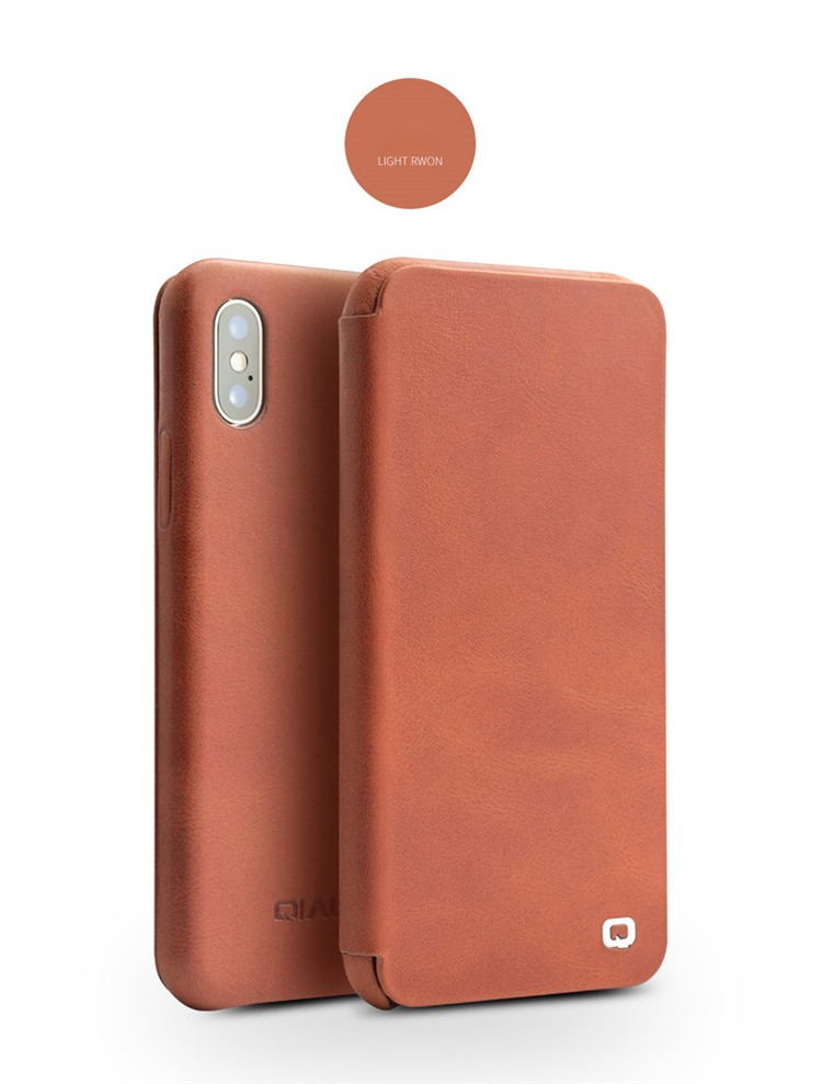 Case iPhone X, iPhone XS # Pre-Order * QIALINO Auto-sleep / wake หนังแท้ชั้นบนสุดสไตล์ธุรกิจหรูหรา *