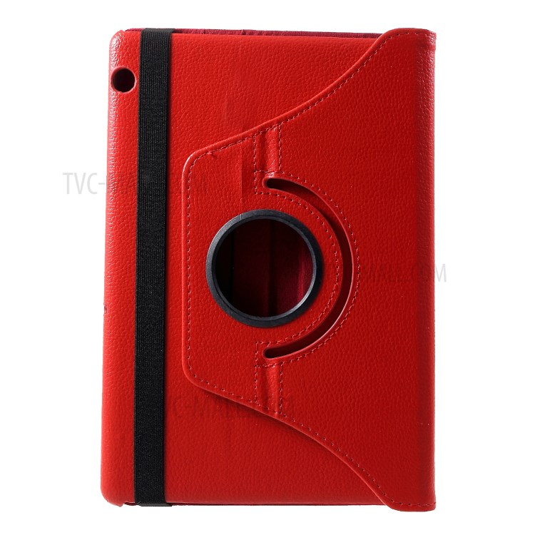 Case Huawei MediaPad T5 / Pre-Order * เคสผิวหนังลิ้นจี่พร้อมแท่นหมุน 360 องศา *