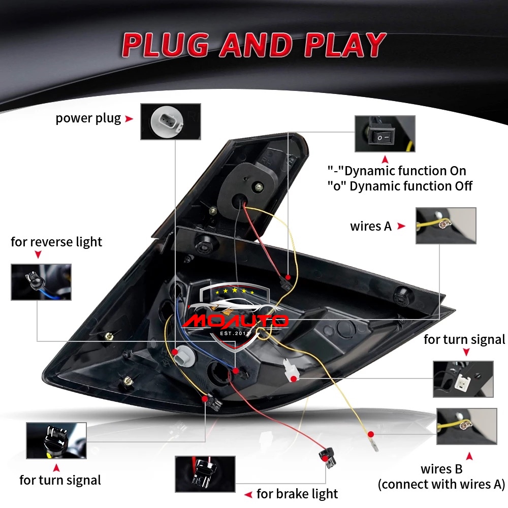 ไฟท้าย LED CIVIC FK ทรง Mugen Style V2