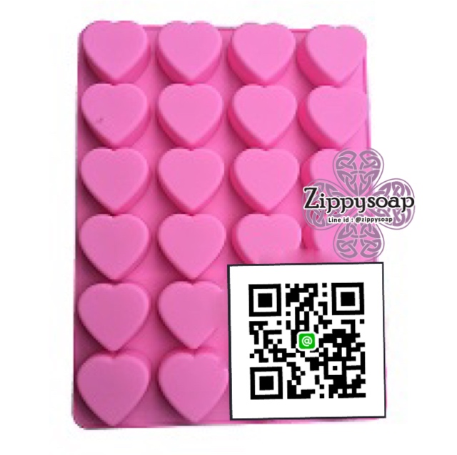 แม่พิมพ์ซิลิโคนหัวใจ24ช่อง 55g 007107