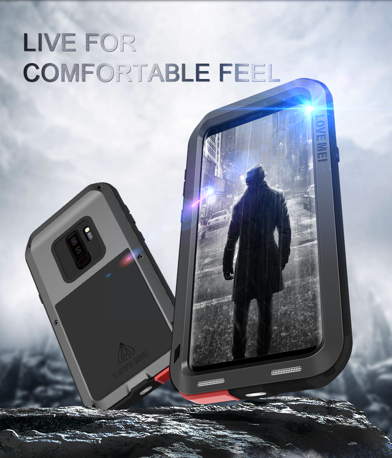 Case Samsung Galaxy S9 Plus / Pre-Order * LOVE MEI metal + TPU คุณภาพสูงนี้มีฟังก์ชั่นกันน้ำกันกระแทกและกันฝุ่น *
