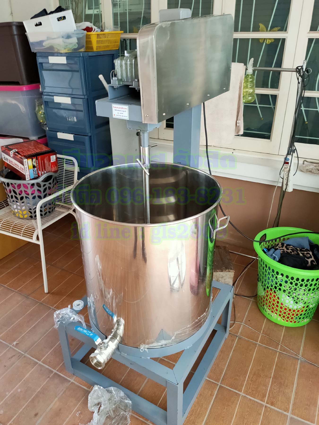 เครื่องผสมของเหลว100ลิตร1แรง