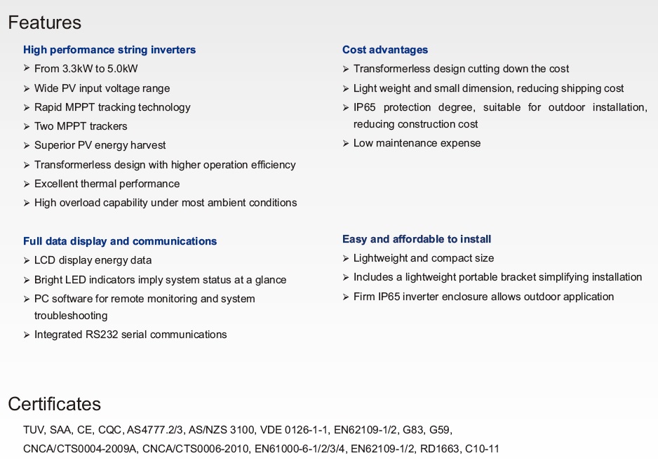 โซล่าอินเวอร์เตอร์ JFY Suntwins 5000TL