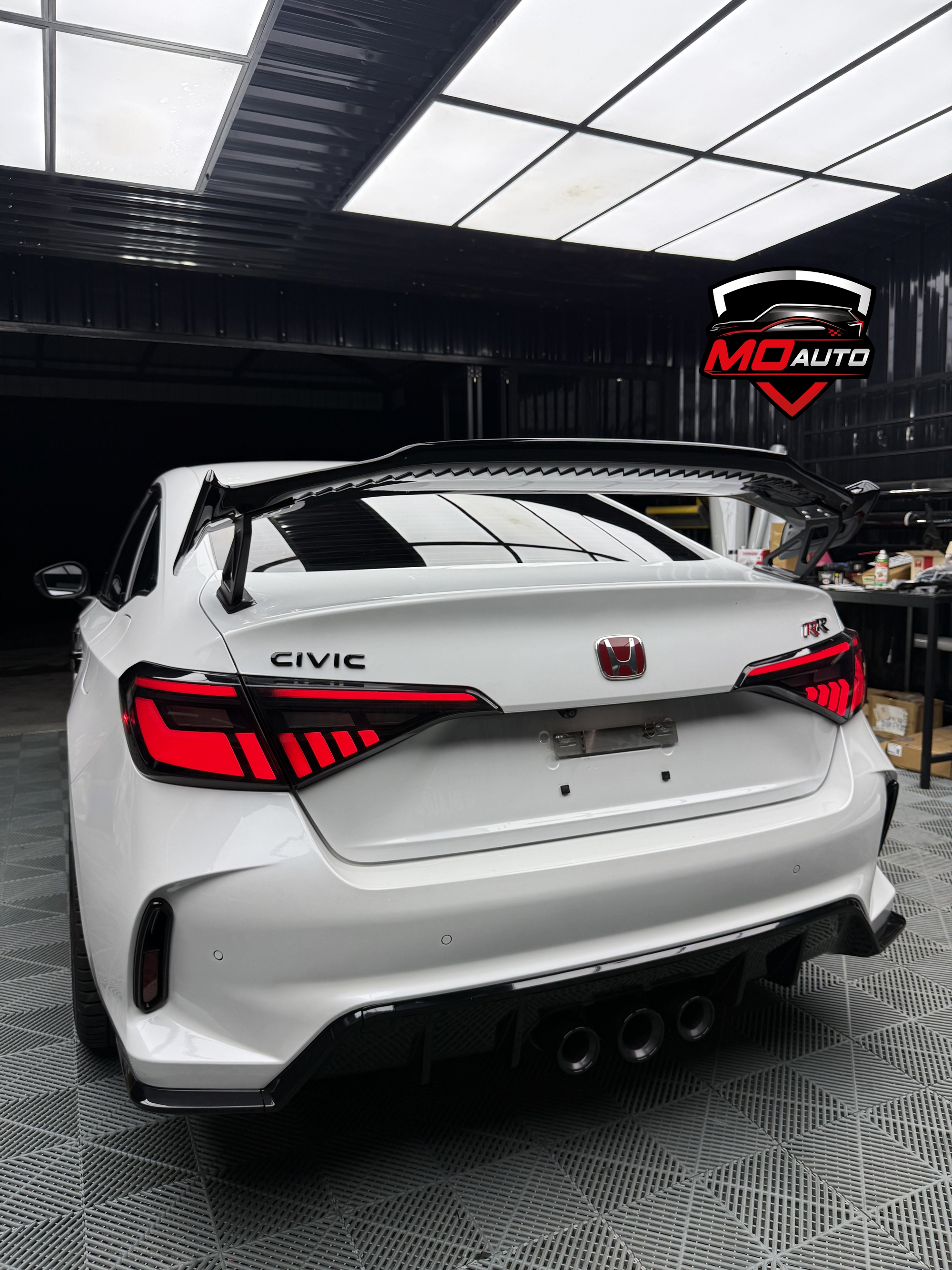 สปอยเลอร์ TYPE-R M-SPORT ดำเงา สำหรับ CIVIC FE