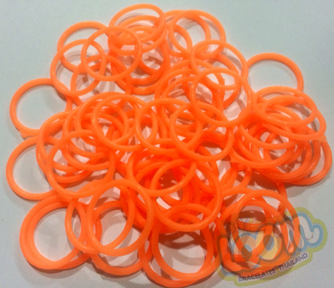 รุ่นลิมิเต็ดทรงโดนัท(Smaller Size) สีส้มนีออน 300 เส้น (DO)