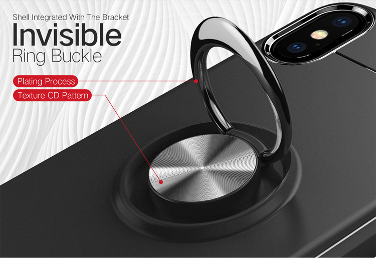 Case iPhone X , iPhone XS / Pre-Order * แหวนนิ้ว +ขา TPU + PC ไฮบริด หมุนได้ 360 องศา *