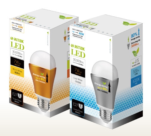 หลอดไฟ RITEK LED E27 DC12V 7W (สีขาว/เหลือง) อายุการใช้งาน 30,000 ชั่วโมง