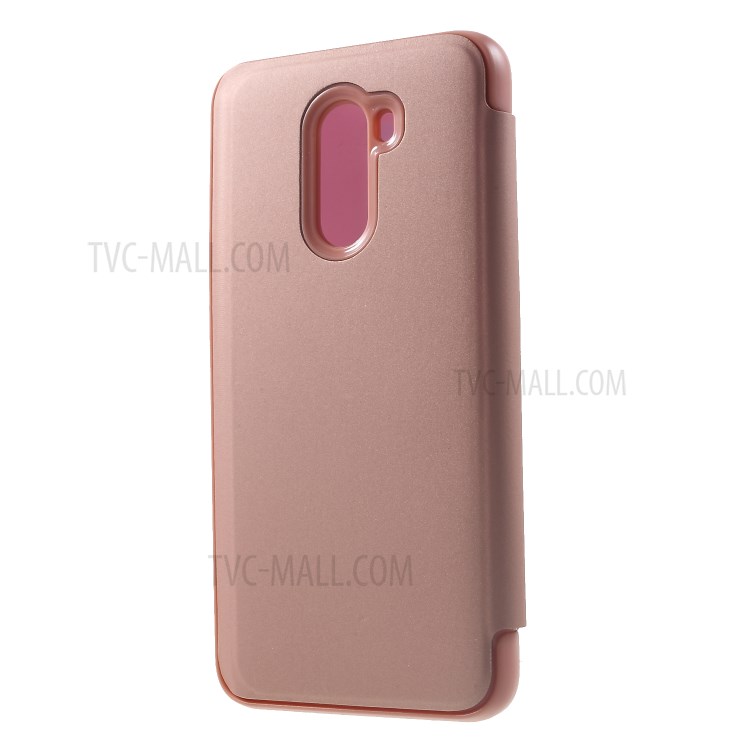 Case Xiaomi Pocophone F1 / พรีออเดอร์ * หน้าต่างโปร่งแสงเพื่อการดูข้อมูลที่ง่าย ชุบพื้นผิวกระจกหน้าต่างดูหนังปก Protector *