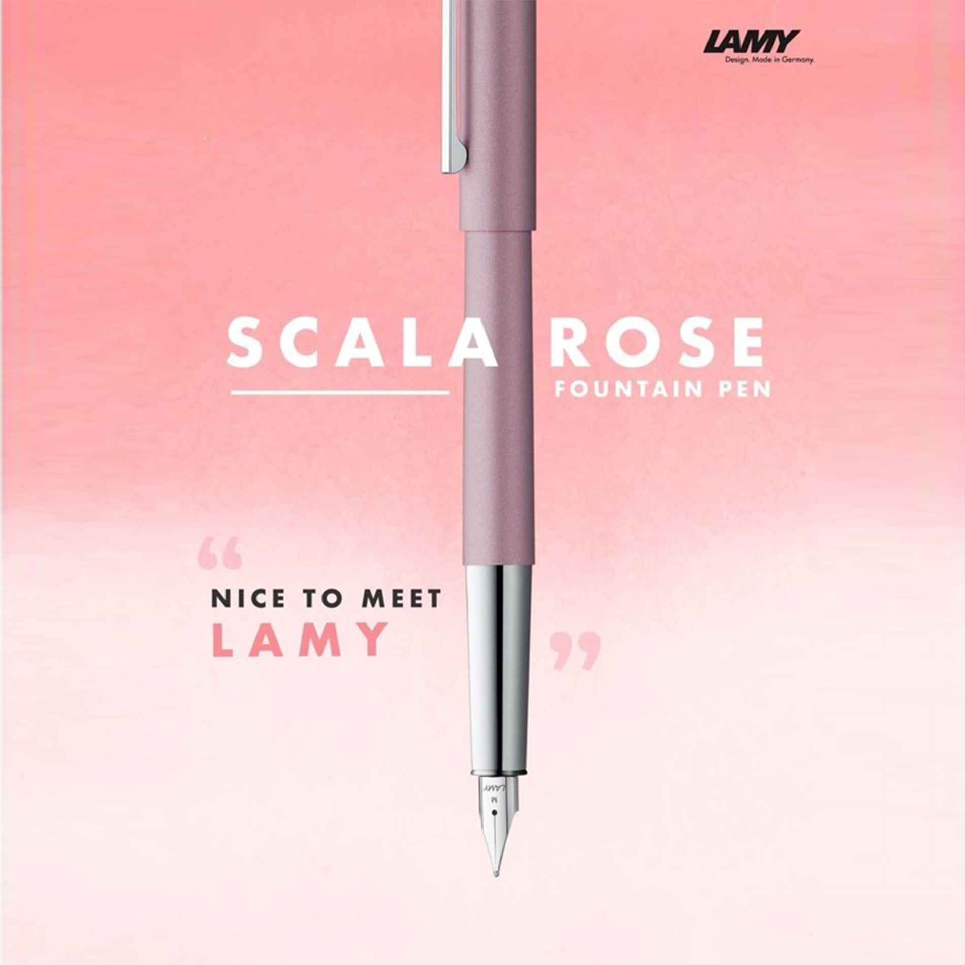 LAMY scala fountain pen rose 2018 limited edition