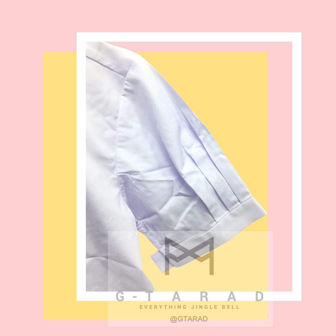 เสื้อนักเรียนตราสมอ เชิ๊ตหญิง ม.ปลาย แขนจีบ