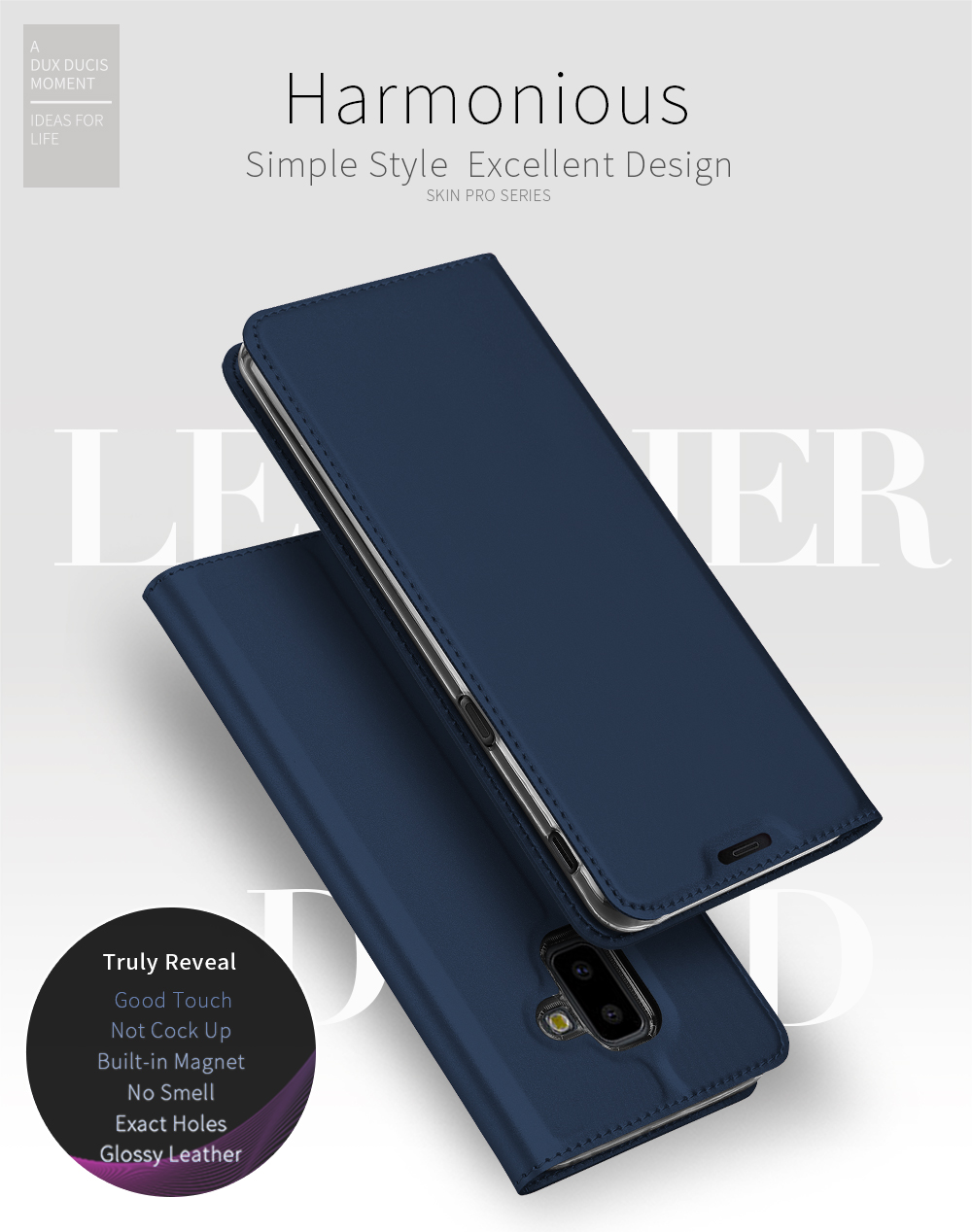 Case Samsung Galaxy J6 Plus / Pre-Order * DUX DUCIS นี้มีสไตล์ธุรกิจที่เรียบง่ายและโครงสร้างที่บางเฉียบ หนัง PU มันวาว *