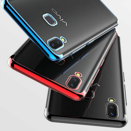 Case Vivo V9,Y85 / Pre-Order * เคสกันชนชุบ TPU แบบนุ่มและด้านหลังแบบใส *