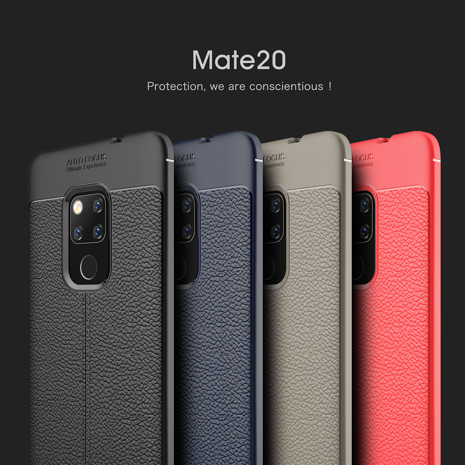 Case Huawei Mate 20 / Pre-order * เคสผิวลิ้นจี่ป้องกัน ผิวหนัง TPU *