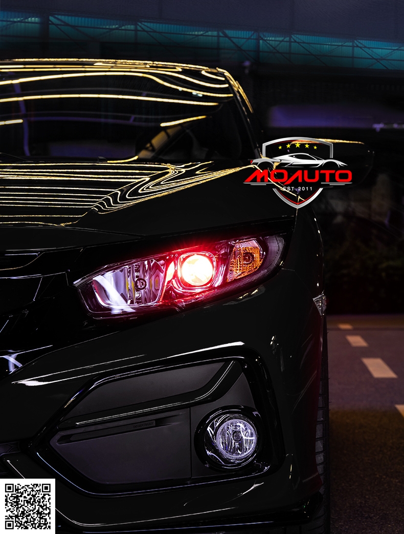 หลอดไฟหน้า LED (ไฟต่ำ) พร้อมไฟ EAGLE EYE CIVIC FC 2016-2021