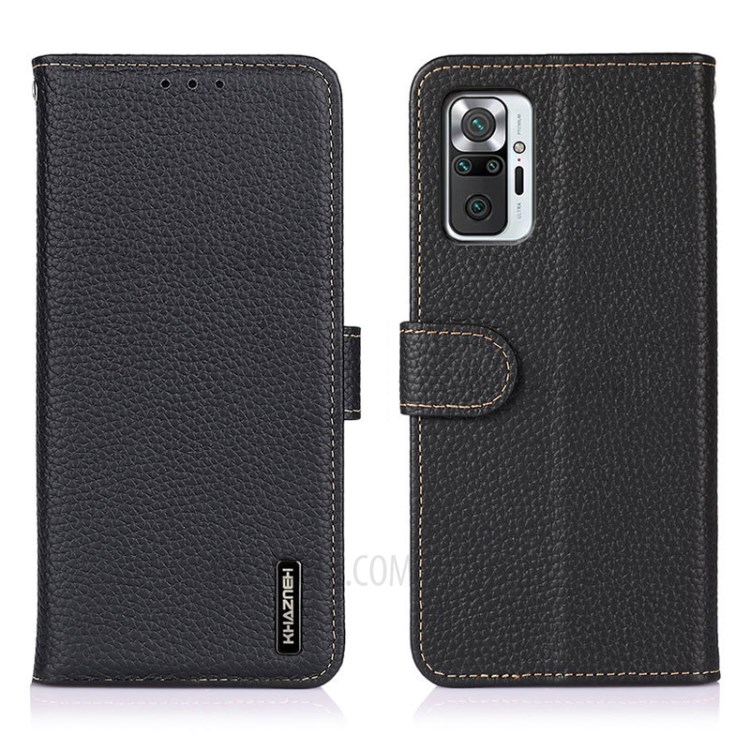 Case Xiaomi Redmi Note 10 Pro / Pre-Order * KHAZNEH Litchi Skin กระเป๋าสตางค์หนังแท้ชั้นบนสุด *