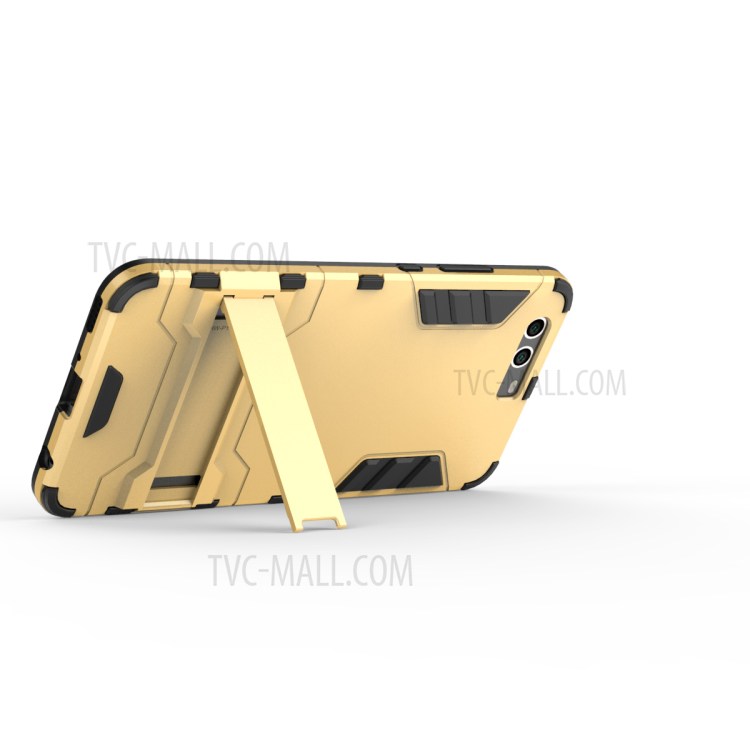 Case Huawei P10 Plus / พร้อมส่ง * เคสพลาสติกไฮบริด + วัสดุ TPU พร้อมขาตั้ง - สีเทา *