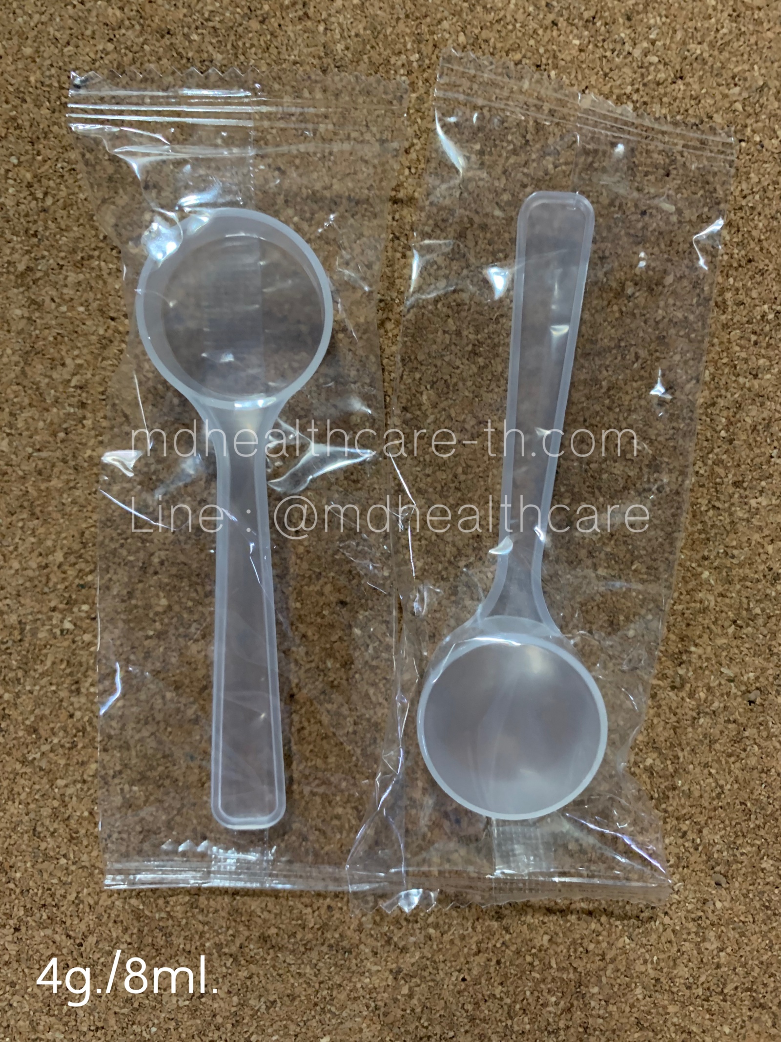 ช้อนตวง4กรัม/8ml(cc) ยาว9.5cm (10ชิ้น/ชิ้นละ 30บาท) บรรจุ1ชิ้น/ซอง
