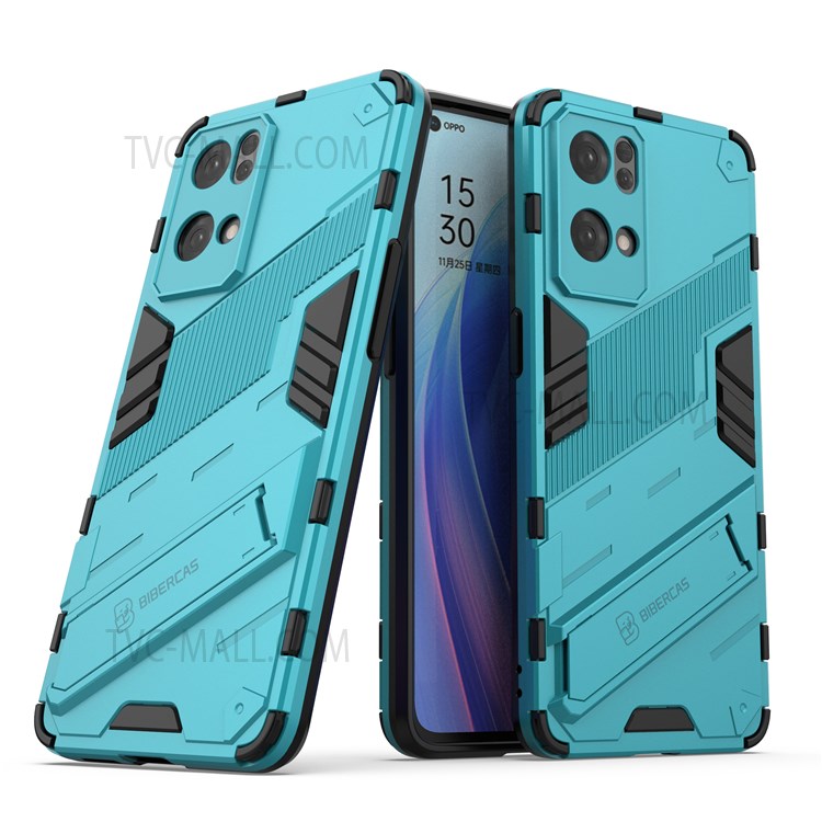 Case OPPO Reno7 Pro 5G # Pre-Order * เคสพีซีแบบแข็งทนต่อการขีดข่วนกันกระแทก Anti-Drop TPU ฝาครอบป้องกันพร้อมขาตั้ง *