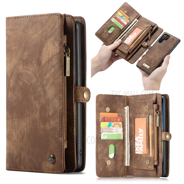 Case Samsung Galaxy Note 10 Plus / Note 10 Plus 5G # Pre-Order * CASEME 008 ซีรีส์ 2-in-1 กระเป๋าสตางค์หลายช่องวินเทจเคสหนังแยก *